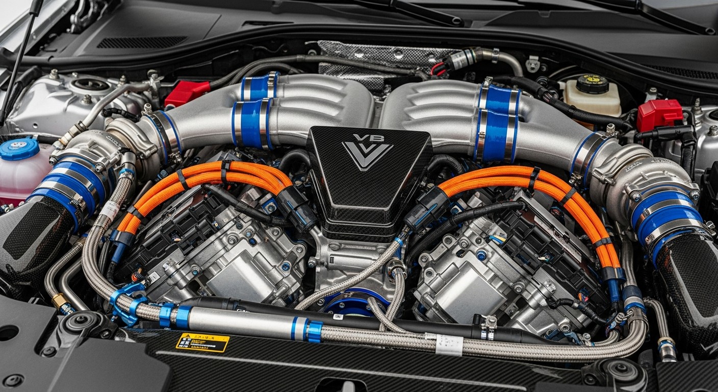 /Toyota 3.5L V6 hybrid engine inside the Crown Majesta GWS214